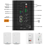זוג רמקולים תלייה "6 אקטיבי + פסיבי הספק 2X40W בצבע לבן COPA