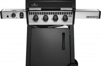 גריל גז 4 מבערים Napoleon Legend 425SIB – צבע שחור ונירוסטה – כולל כירת צד אינפרה אדום