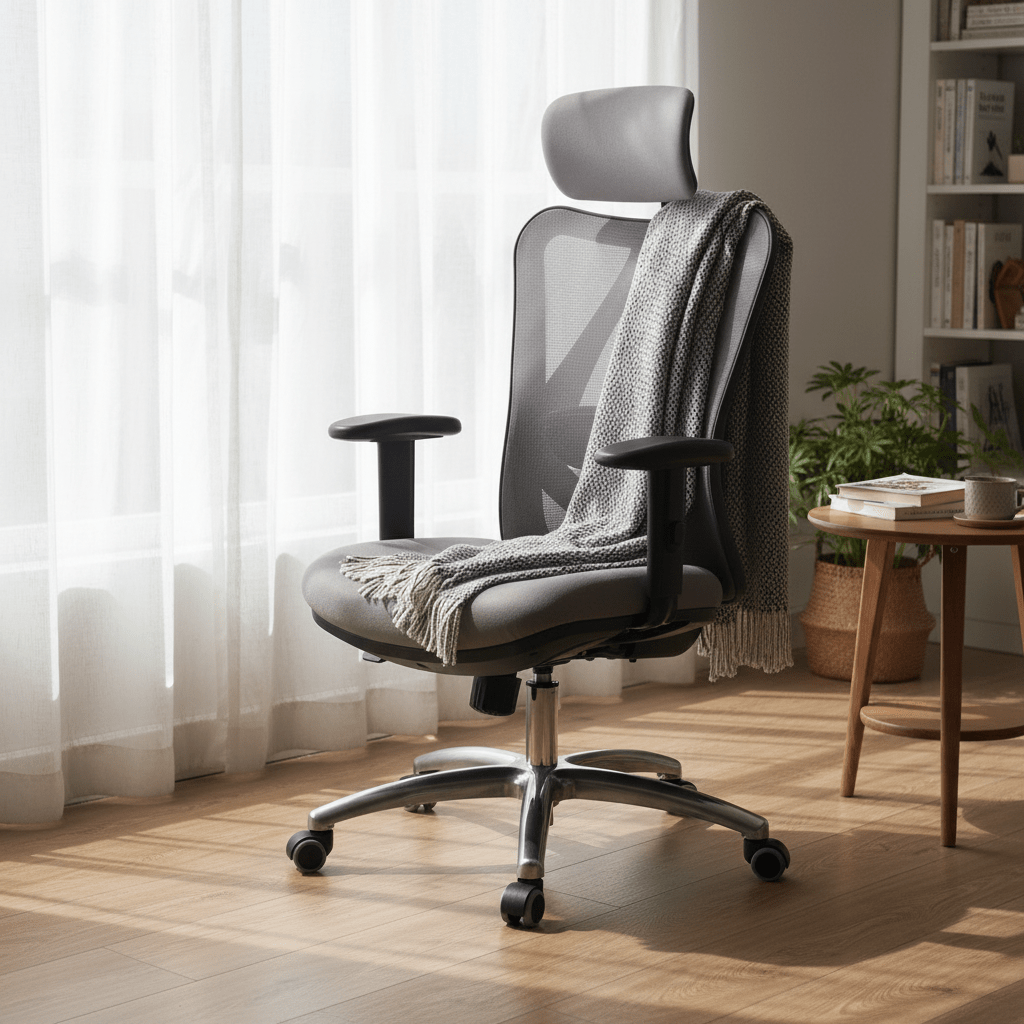 כיסא משרדי ארגונומי ואורתופדי SIHOO M18 – צבע שחור