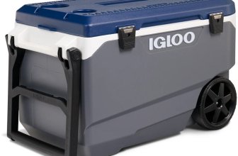 צידנית קשיחה עם גלגלים 85 ליטר דגם Maxcold Latitude Roller מבית Igloo – צבע אפור / כחול