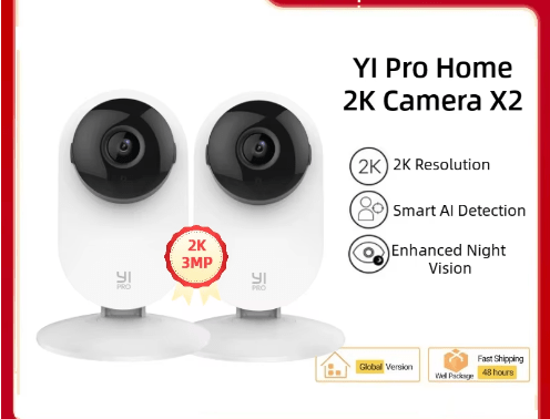 זוג מצלמות אבטחה YI Home Camera 2K Pro