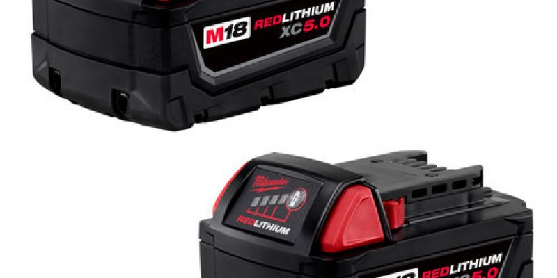 זוג סוללות מילווקי 5 אמפר 5AH 18V Milwaukee