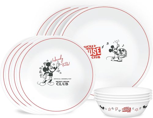 סט צלחות קורל 12 חלקים Corelle Vitrelle Micky-Mouse 