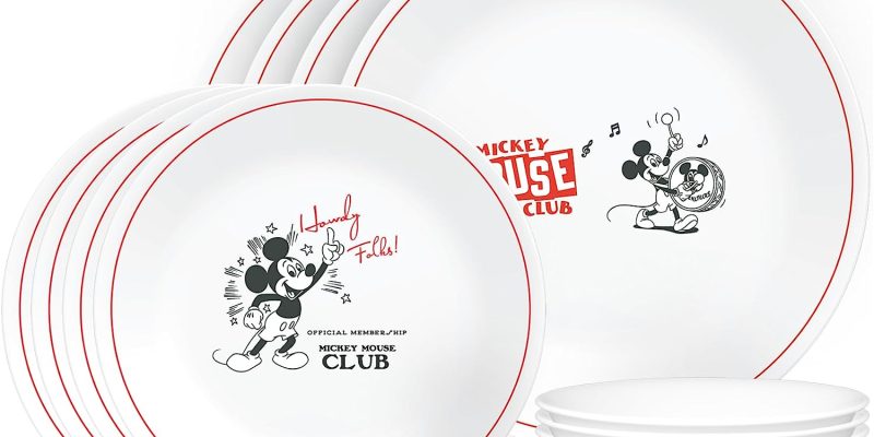 סט צלחות קורל 12 חלקים Corelle Vitrelle Micky-Mouse