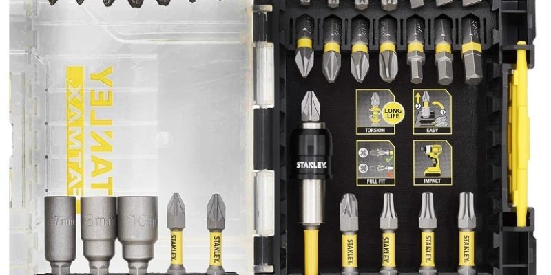 סט 32 בטים ובוקסות עם מוביל מגנטי STANLEY דגם STA88557