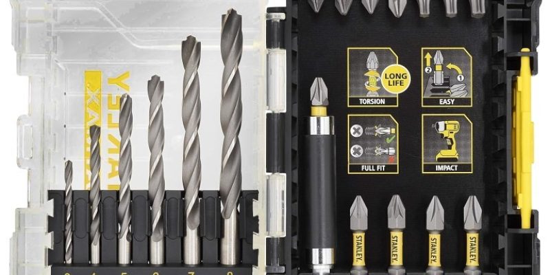 סט 19 ביטים ומקדחים לעץ ולמתכת STANLEY דגם STA88554