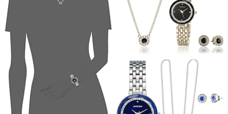 סט שעון + שרשרת + עגילים מבית Armitron