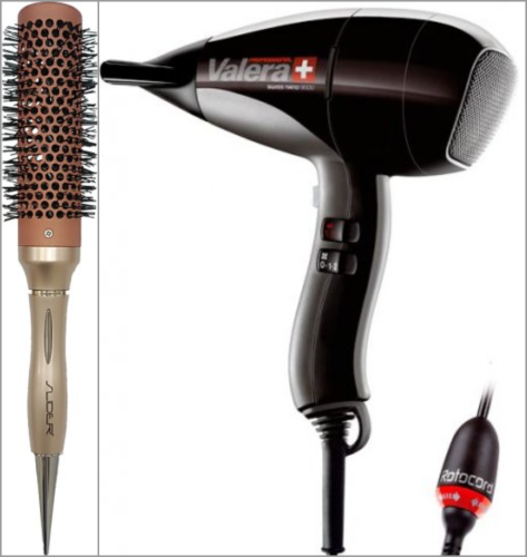 מייבש שיער חשמלי Valera Swiss Nano SN 9000Y RC 2000W + מברשת פן קרמית 30 מ"מ Slider Professional