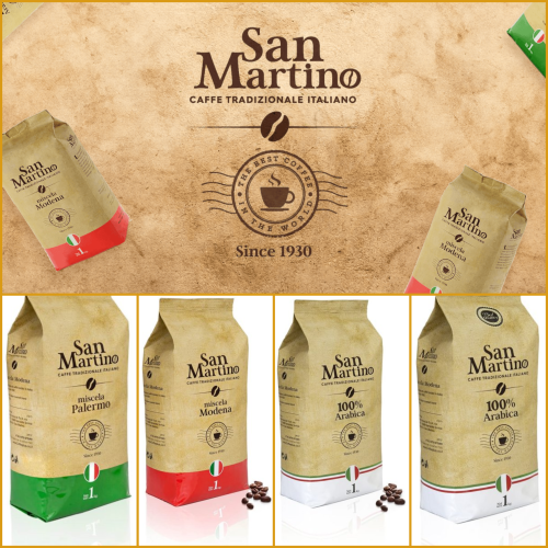 תערובת פולי קפה תוצרת איטליה San Martino