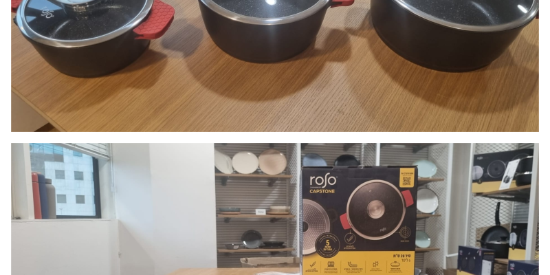 מארז סירים 20 ס"מ+סיר 24 ס"מ+סיר 28 ס"מ ROSO
