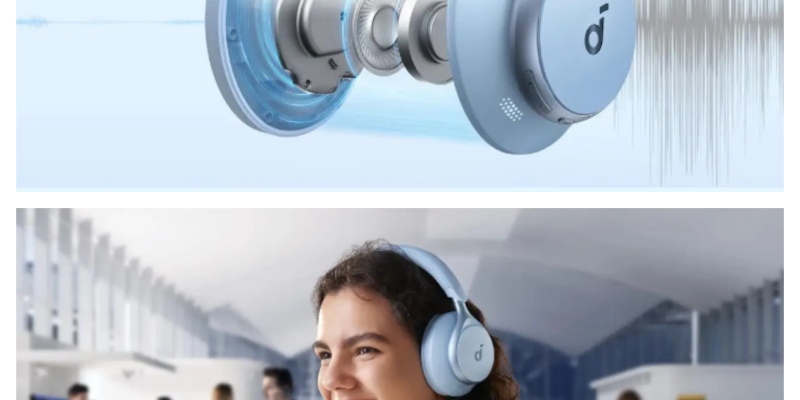 אוזניות קשת עם ביטול רעשים אקטיבי Anker Space One