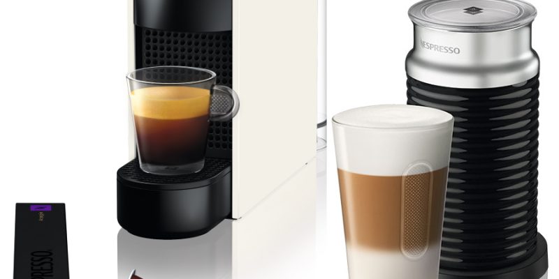 מכונת קפה NESPRESSO אסנזה מיני בצבע לבן דגם C30 כולל מקציף חלב ארוצ'ינו