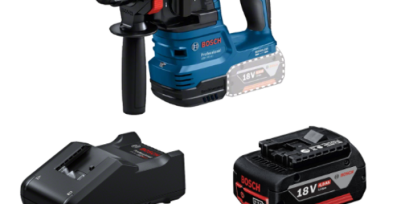 פטישון בוש GBH 185 נטען 18V + סוללת 4.0Ah ומטען BOSCH