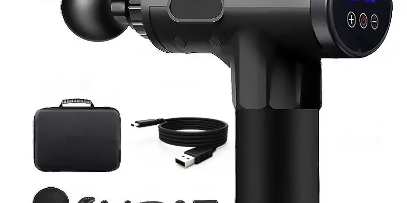 אקדח מסאג' נטען 7 ראשים כולל תצוגת לד