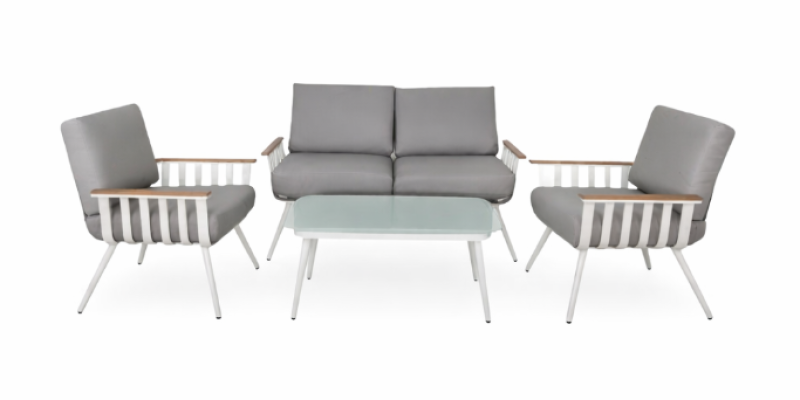 מערכת ישיבה אלומיניום דו מושבית דגם אנגליה PLAYA