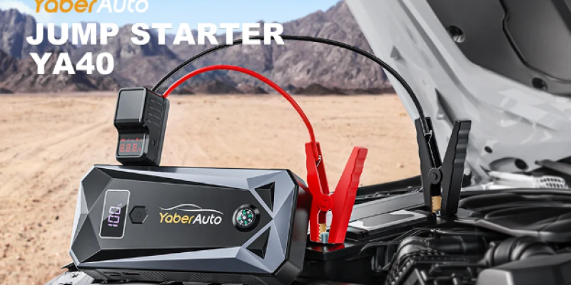 בוסטר התנעה לרכב YABER עם פיק זרם אדיר של 4000A