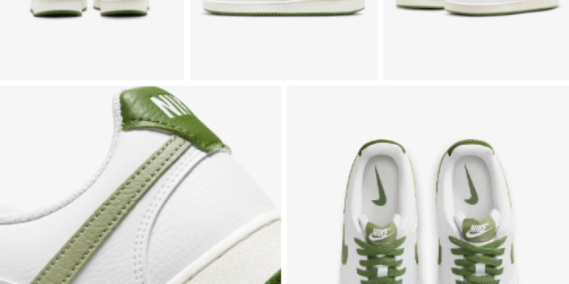 נעלי נייק Nike Court Vision Low צבע ירוק לבן