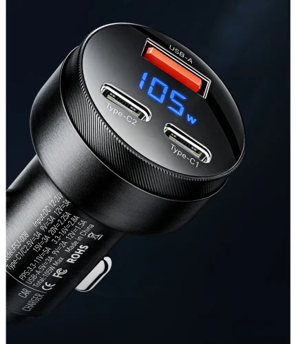 פלאג טעינה לרכב Essager 105W