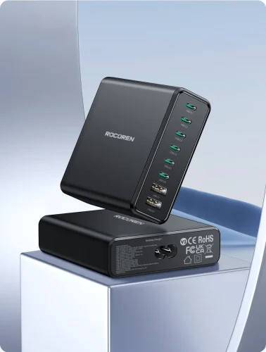 מטען מהיר 200W בעל 8 פורטים Rocoren