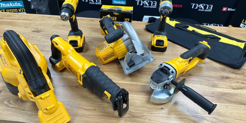 סט 6 כלים דיוולט + שתי סוללות 5.0AH DEWALT + מטען + תיק