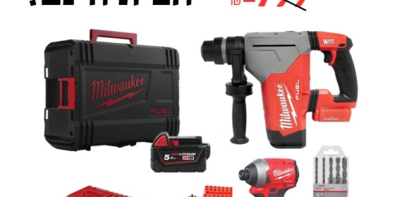 סט מילווקי ללא פחמים דור 4 הכולל פטישון , מברגת אימפקט, סוללה 5AH, מטען, ארגז מקורי, ביטים ומקדחים!