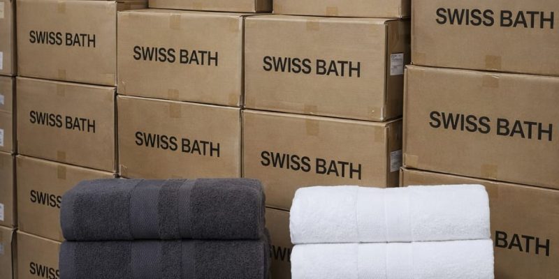 מארז 4 מגבות ענק עבות ומפנקות 100% כותנה מבית Swiss Bath