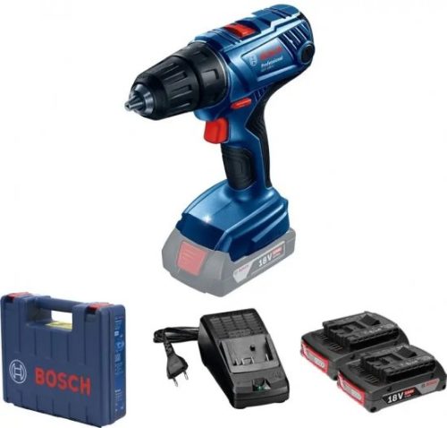 מברגה / מקדחה מקצועית Bosch GSR 180 LI 18V כולל 2 סוללות 2Ah מטען ומזוודה