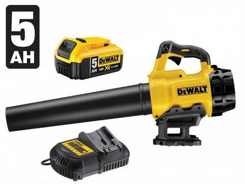 מפוח עליםDCM562 18V + סוללה 5AH ומטען DeWalt