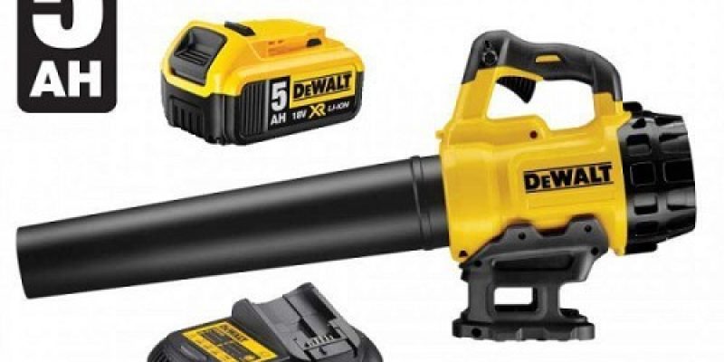מפוח עליםDCM562 18V + סוללה 5AH ומטען DeWalt