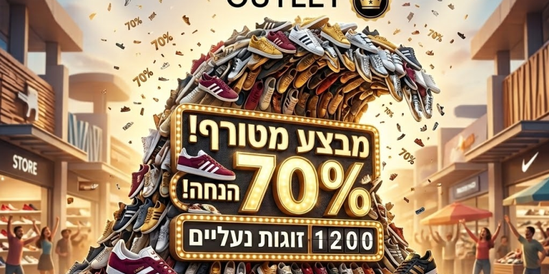 סייל נעליים ענק: 70% הנחה על 1,200 זוגות באתר Arba