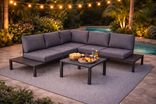 מערכת ישיבה פינתית Genesis – צבע פחם