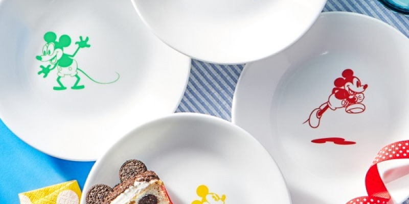 סט 8 צלחות עוגה "מיקי מאוס" Corning by Corelle