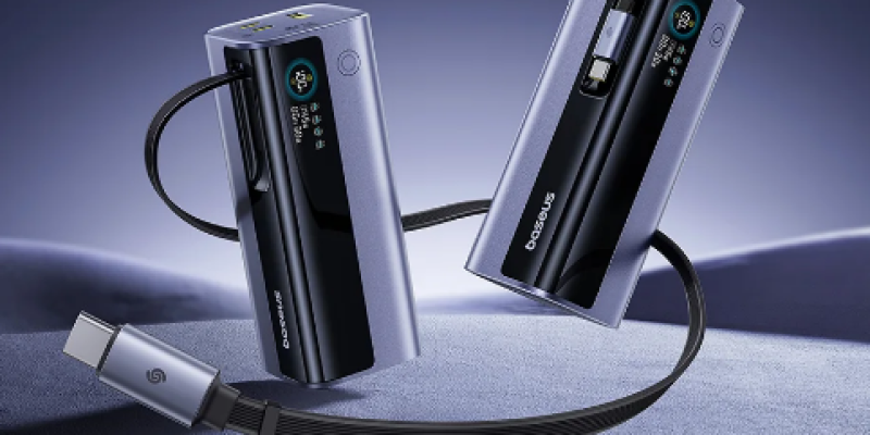 מטען נייד Baseus 145W Power Bank 20000mAh כולל כבל Type C מובנה נשלף!