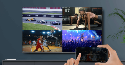 טלוויזיה חכמה TCL 85" 4K UHD QLED Mini LED Google TV 85C755 עם מערכת סאונד Onkyo