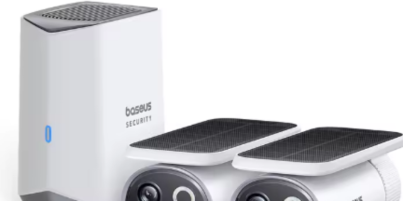 ערכת 2 מצלמות אבטחה סולאריות Baseus S1 Pro 3K כולל שרת אחסון מובנה 16GB