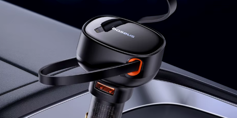 פלאג טעינה לרכב משולב כבל נשלף Baseus 