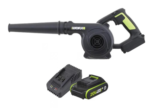 מפוח אוויר נטען WU230 20V + סוללה 2A ומטען WORX
