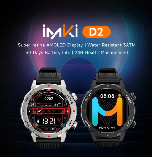 שעון חכם תומך עברית IMIKI D2