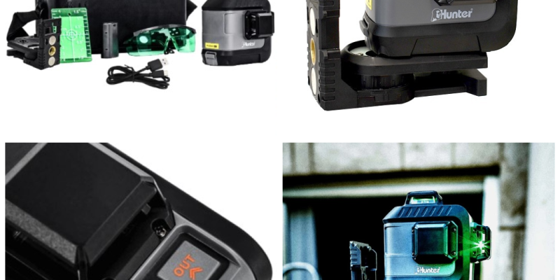 פלס לייזר ירוק היקפי 3 קווים HUNTER דגם 103200-001