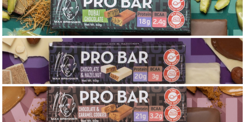 חטיפי חלבון מקס ברנר 18 יח' – Max Brenner Pro Bar