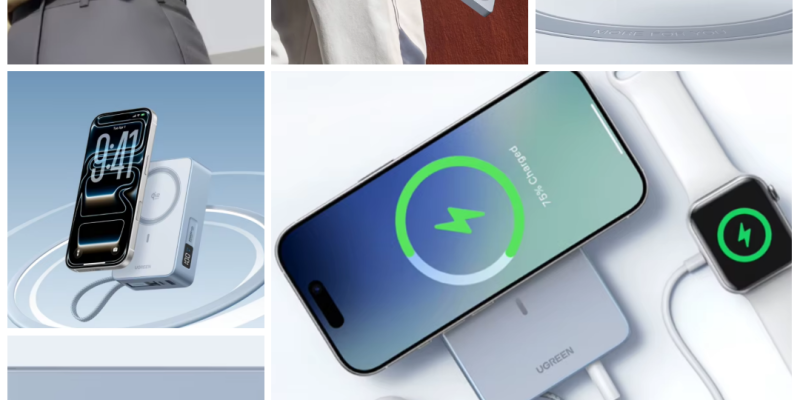 הראשון בעולם – מטען נייד 20,000mAh‎ משולב טעינה אלחוטית מהירה UGREEN MaGflow Qi2 25W