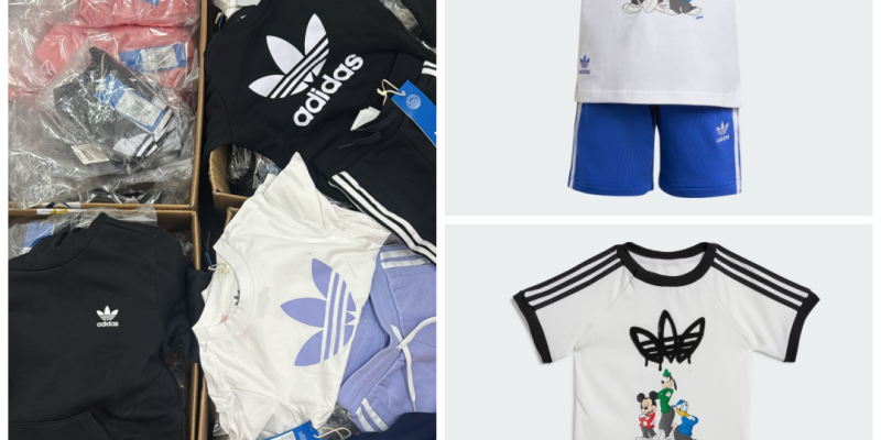 חליפות פעוטות וילדים אדידס אוריג׳ינלס (עם הסמל של הפרח) במחירי היסטוריה