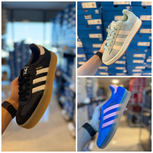 עודפי דגמי אדידס Gazelle, Samba, Campus מידות 36-42 לנשים