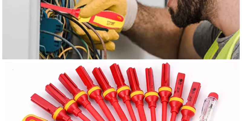 מברג מבודד 1000V עם ראשים מתחלפים 14 ב-1