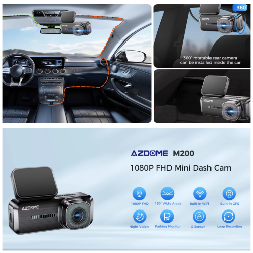 מצלמת דרך AZDOME M200