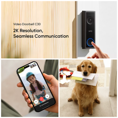 פעמון לדלת משולב מצלמה eufy Video Doorbell C30