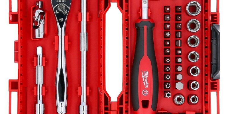 סט בוקסות עם ראצ'ט מילווקי 38 יחידות Milawaukee 